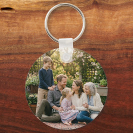 Llavero Familia Elegante Foto Personalizada