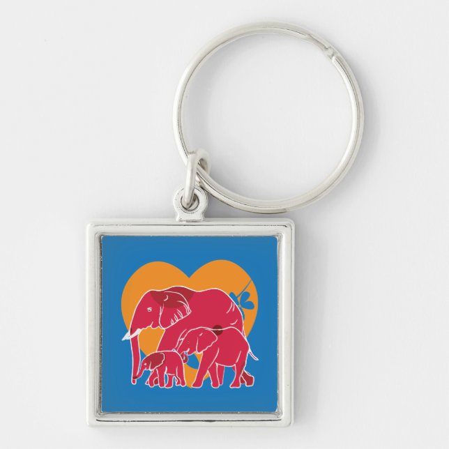 Llavero Familia Elephant (Frente)
