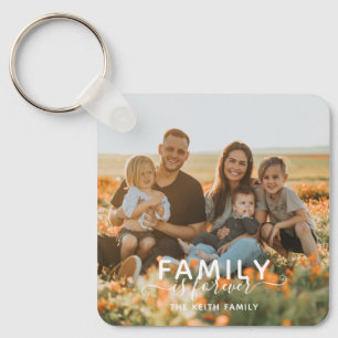 Llavero Familia Es Para Siempre Tipografía Foto Keepsake