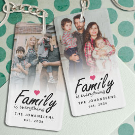 Llavero Familia es Todo Foto Personalizada a Ambos Lados