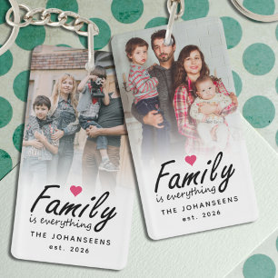 Llavero Familia es Todo Foto Personalizada a Ambos Lados
