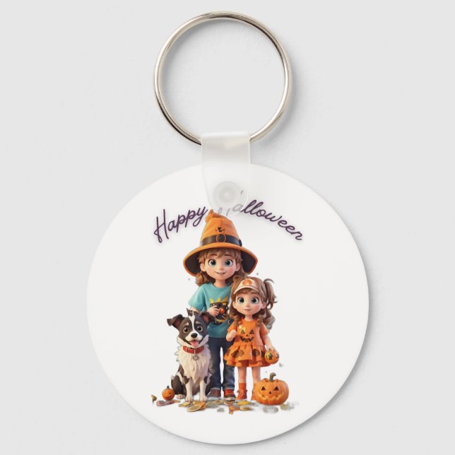 Llavero Familia Halloween (Anverso)