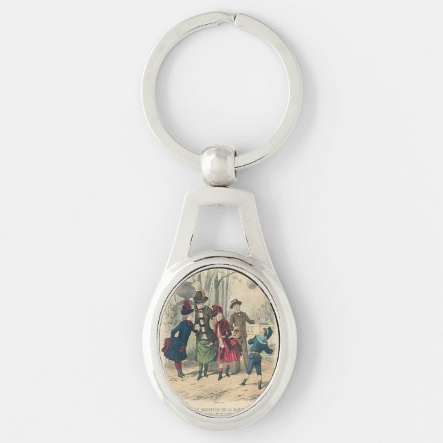 Llavero Familia Infantil Vieja Victoriana (Anverso)