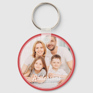Llavero Familia moderna deportiva simple foto Keepsake
