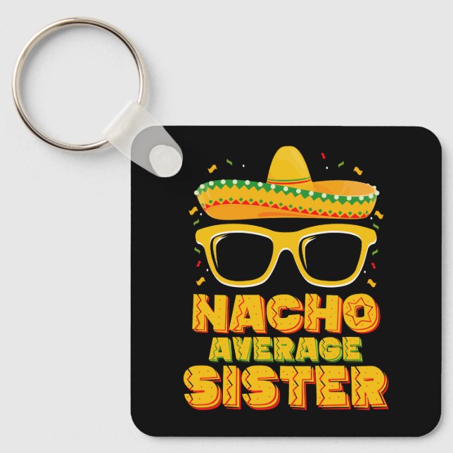 Llavero Familia Nacho Promedio de Hermanas Cinco De Mayo (Anverso)