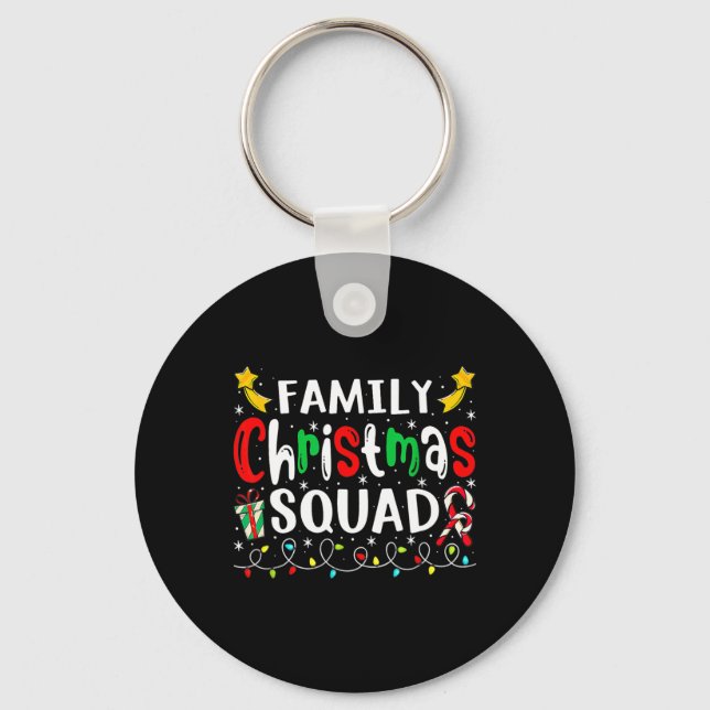 Llavero Familia Navidades Santa Hat Crew Fun Mujeres Hombr (Anverso)
