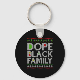 Llavero Familia Negra 2025 Afro Árbol de Navidad Santa Pj