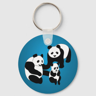 Llavero Familia Panda de los Tres