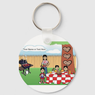 Llavero Familia personalizada BBQ,Mamá soltera, Personaliz