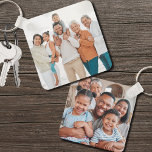 Llavero Familia personalizada Doble cara de dos fotos<br><div class="desc">Crea un personalizado con esta cadena de teclas de doble cara, diseñada para mostrar dos fotos diferentes, una a cada lado. Es perfecto para capturar recuerdos familiares especiales o conmemorar una reunión familiar. Ya sea que quiera mostrar fotos familiares extendidas o momentos de una gran reunión, la cadena de claves...</div>