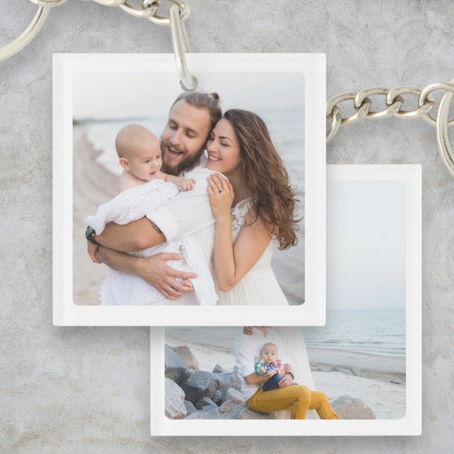 Llavero Familia Personalizada Keepsake Dos fotos Doble car (Subido por el creador)