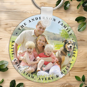 Llavero Familia personalizado de doble cara personalizada