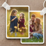 Llavero Familia Personalizado Personalizado Dos Foto Doble<br><div class="desc">Mantén tus recuerdos familiares favoritos cerca de esta cadena de claves de doble cara de Personalizado personalizado de la familia. Con espacio para dos preciadas fotos, una a cada lado, esta cadena de personalizados te permite llevar amor, risas y conexión dondequiera que vayas. Agregue nombres, fechas o un mensaje significativo...</div>
