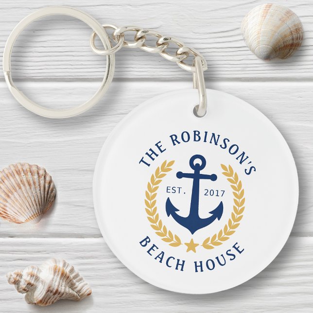 Llavero Family Beach House Anchor Gold Laurel Star 2 (Subido por el creador)