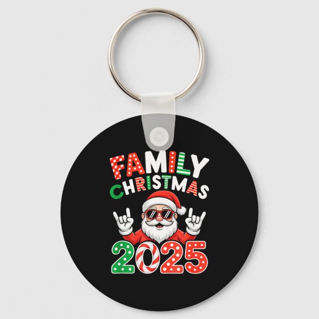Llavero Family Christmas 2025 Rocker Santa Sungles Matchin (Anverso)