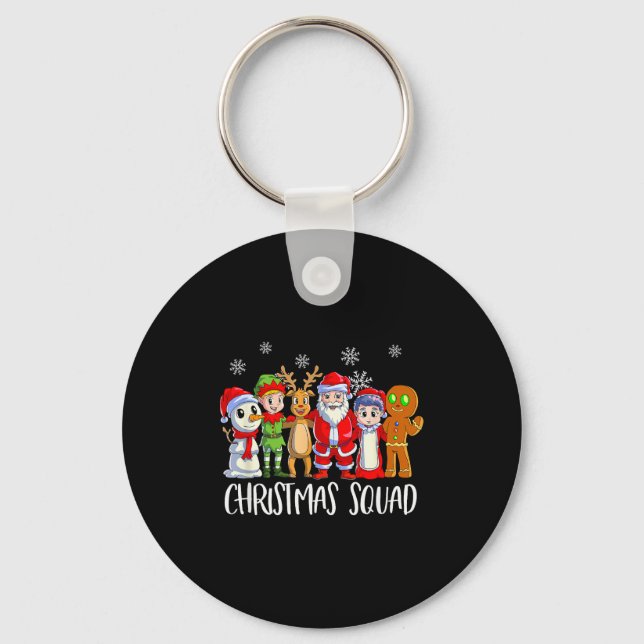Llavero Family Matching Christmas Squad Santa Reindeer Elf (Anverso)