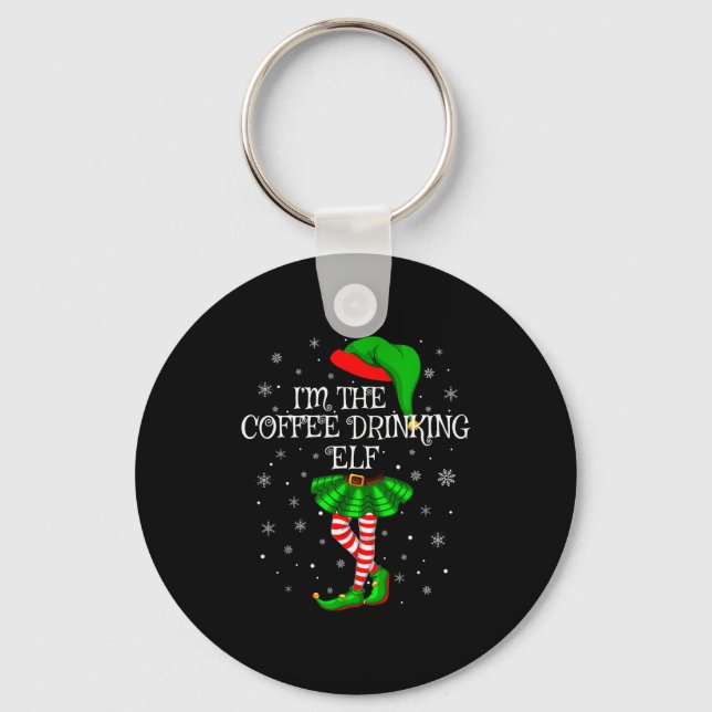 Llavero Family Matching Women Girls Coffee Drinking Elf Ch (Anverso)