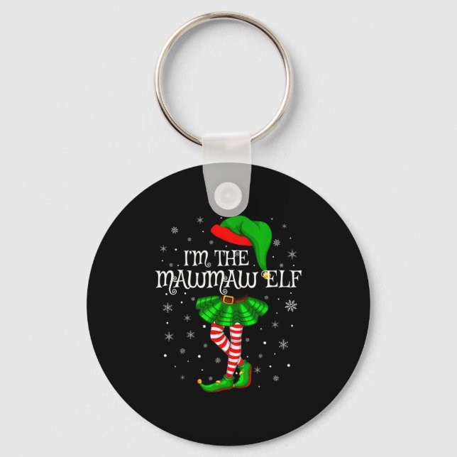 Llavero Family Matching Women Girls I'm The Mawmaw Elf Chr (Anverso)