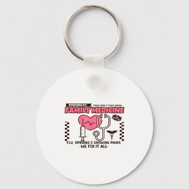 Llavero Family Medicine Retro Family Physician Doctor Gift (Anverso)