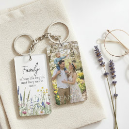 Llavero Family Photo & Quote Keychain - Cherished Keepsake