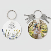 Family Photo & Quote Keychain - Cherished Keepsake