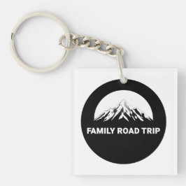 Llavero Family Road Trip Mountains Logo
