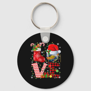 Llavero Famoso amor Voleibol Bolas Santa Hat Navidades Lig