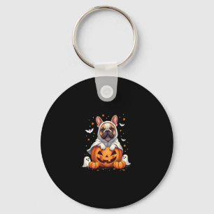 Llavero Famoso Bulldog inglés Fantasma Boo Halloween Mujer