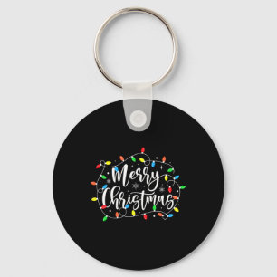 Llavero Famoso Feliz Navidad Luces navideñas Familia Hombr