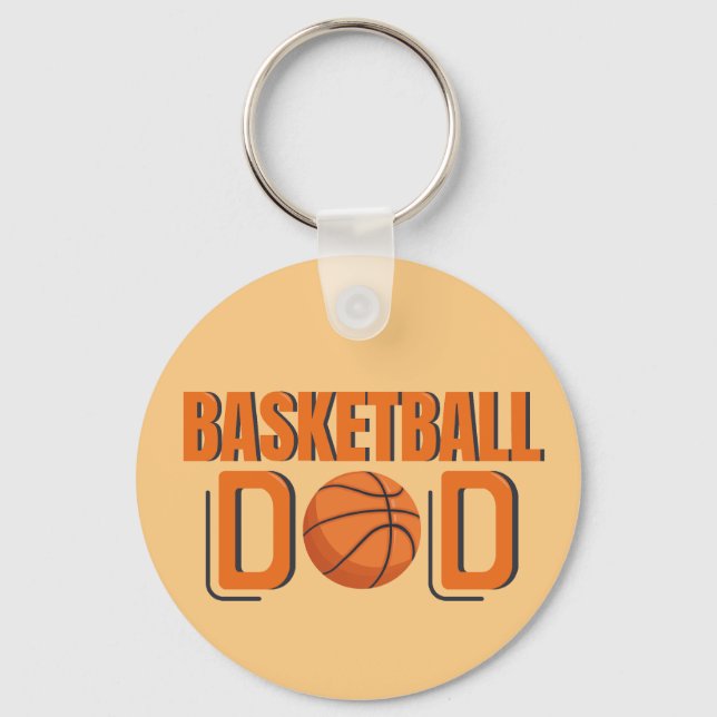 Llavero Fan de fútbol de baloncesto con papá (Anverso)