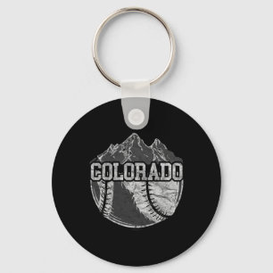 Llavero Fanático de Béisbol Colorado Tee Vintage Rocky Mou