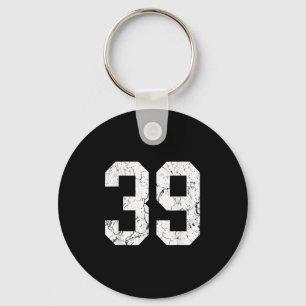Llavero Fanático del Jugador Uniforme Grunge White Number 