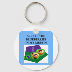 Llavero fanáticos del muffin de arándano