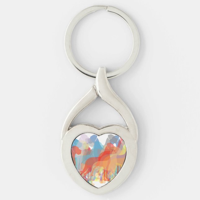 Llavero Fancy Great Danes (Anverso)