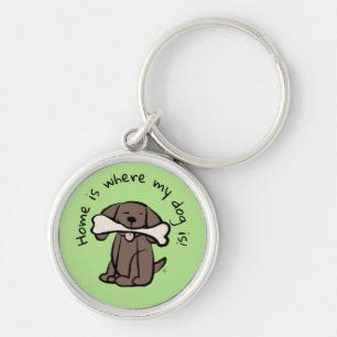 Llavero Fancy Metalizado Brown Dog Key Chain