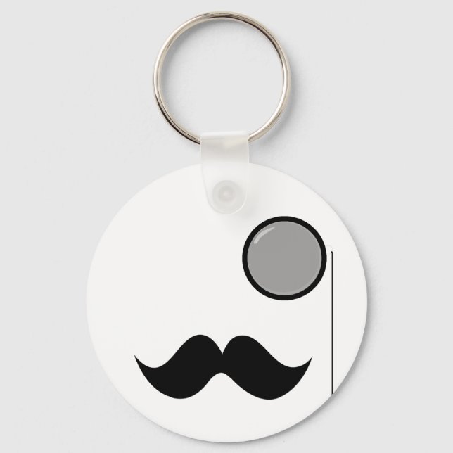 Llavero Fancy Mustache & Monocle (Anverso)
