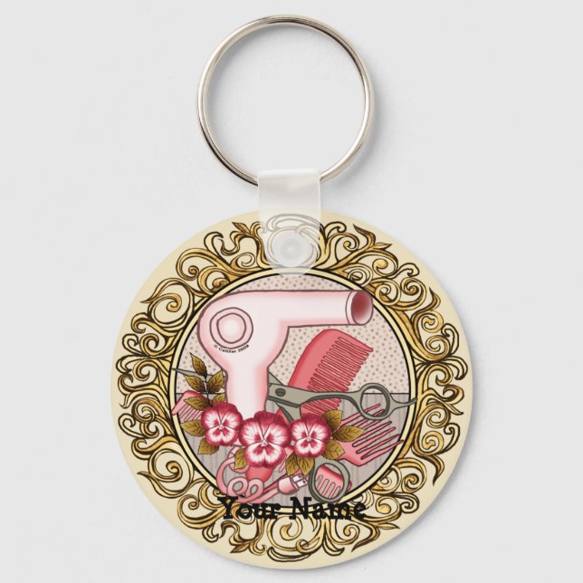 Llavero Fancy Pink Pansy Beauticist Keychain (Anverso)