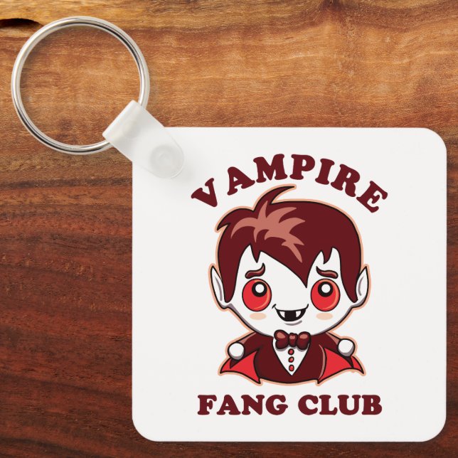 Llavero Fang Club | Pun Gracioso Y Vampiro Cute (Anverso)