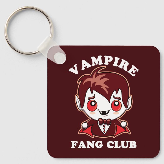 Llavero Fang Club | Pun Gracioso Y Vampiro Cute (Anverso)
