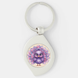 Llavero Fantasia adorable y caprichosa Pavoreal Lila
