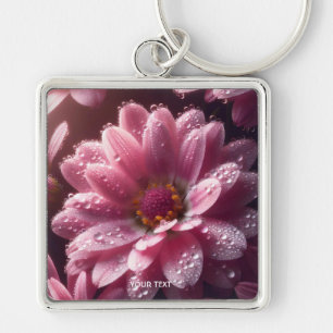 Llavero Fantasía Cubo Flor Rosa
