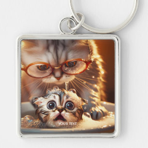 Llavero Fantasía Cute Cat Lavando Gatito