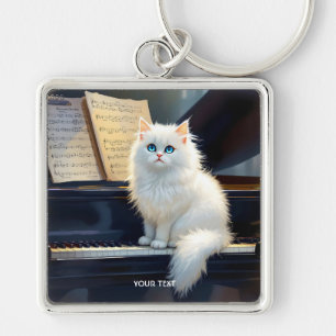 Llavero Fantasía Cute Ragdoll Cat En Piano