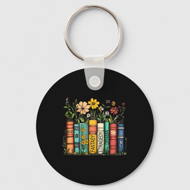 Llavero Fantasía dramática tragedia libro floral sutil ant (Anverso)