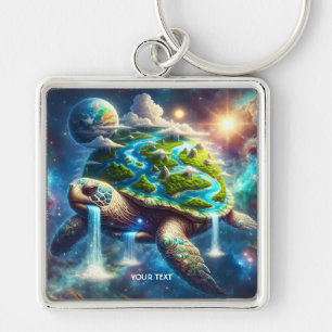 Llavero Fantasía Espacio de la tortuga Cuta Tierra
