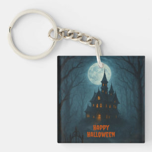 Llavero Fantasía gótica   Castillo de Hauned y luz de luna