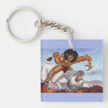 Fantasía Ilustracion acuarela Bestia montando tigr