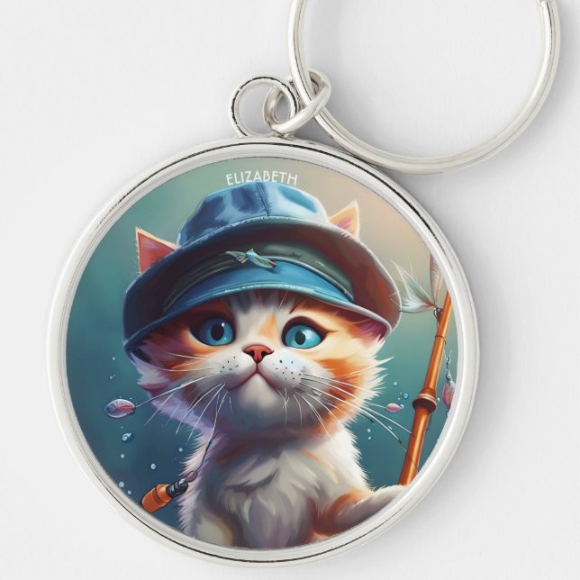 Llavero Fantasía Rod De Pesca De Gato (Frente)