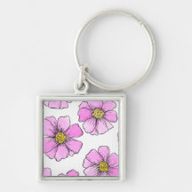 Fantasía y flores de acuarela rosadas