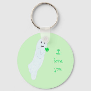 Llavero Fantasma amigable, te amo, cadena de teclas de sha